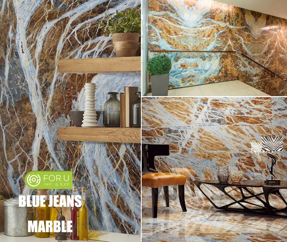Blue Jeans Marble Indoor Floor and Wall Projects FOR U STONE