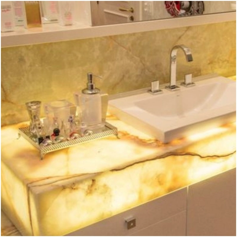 Backlit Onyx Marble Bathroom Countertops FOR U STONE