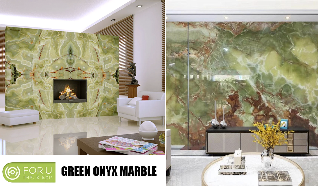 Natural Green Onyx Marble Feature Wall Projects FOR U STONE