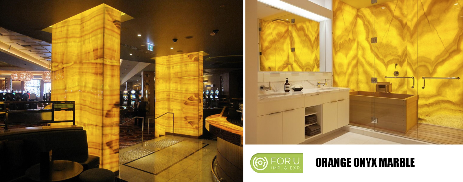 Orange Onyx Marble Backlit Wall Projects FOR U STONE