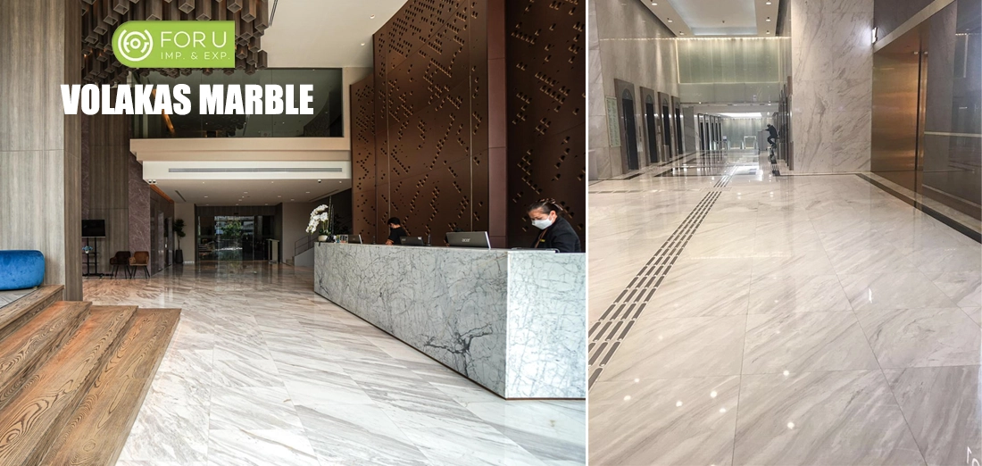 Volakas Marble Hotel Lobby Flooring Projects FOR U STONE