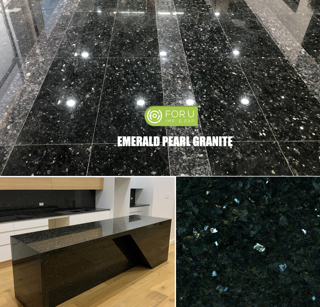 Emerald Pearl Granite Flooring and Countertops