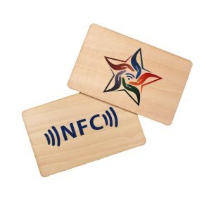 drevená karta RFID