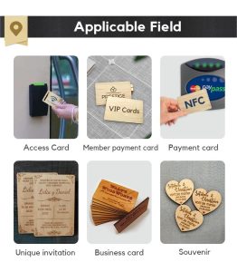 details about wood nfc card