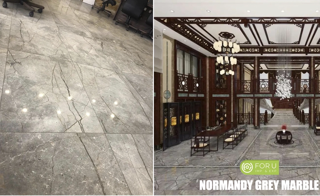 Normandy Grey Marble Flooring Projects FOR U STONE
