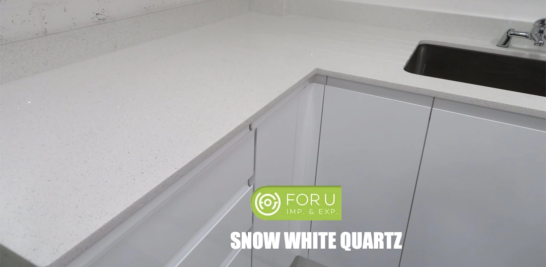 Snow White Quartz Kitchen Tops