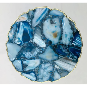 Blue Agate Table Tops - onyx-stone, onxy