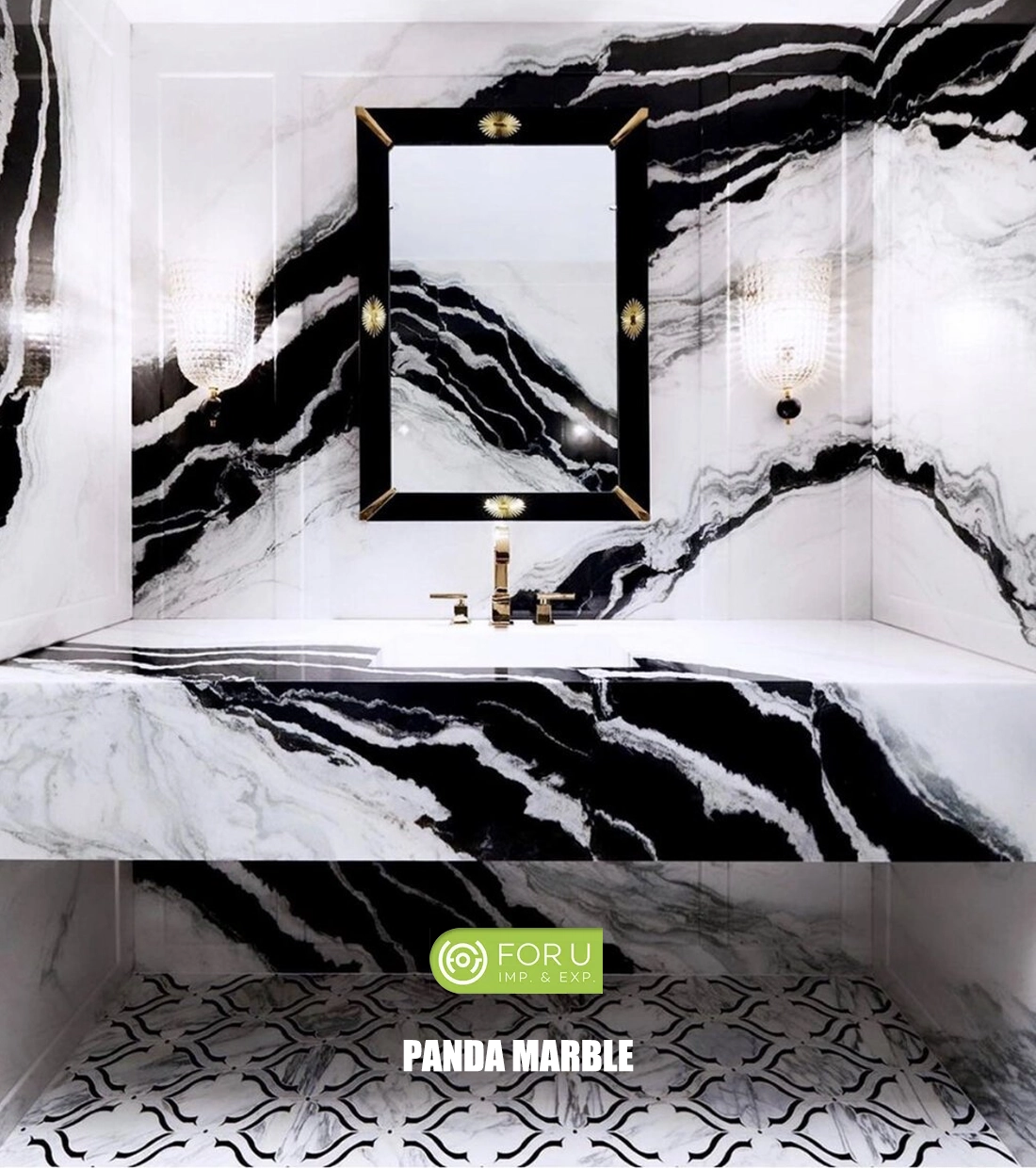 Panda Marble Bathroom Countertops Projects