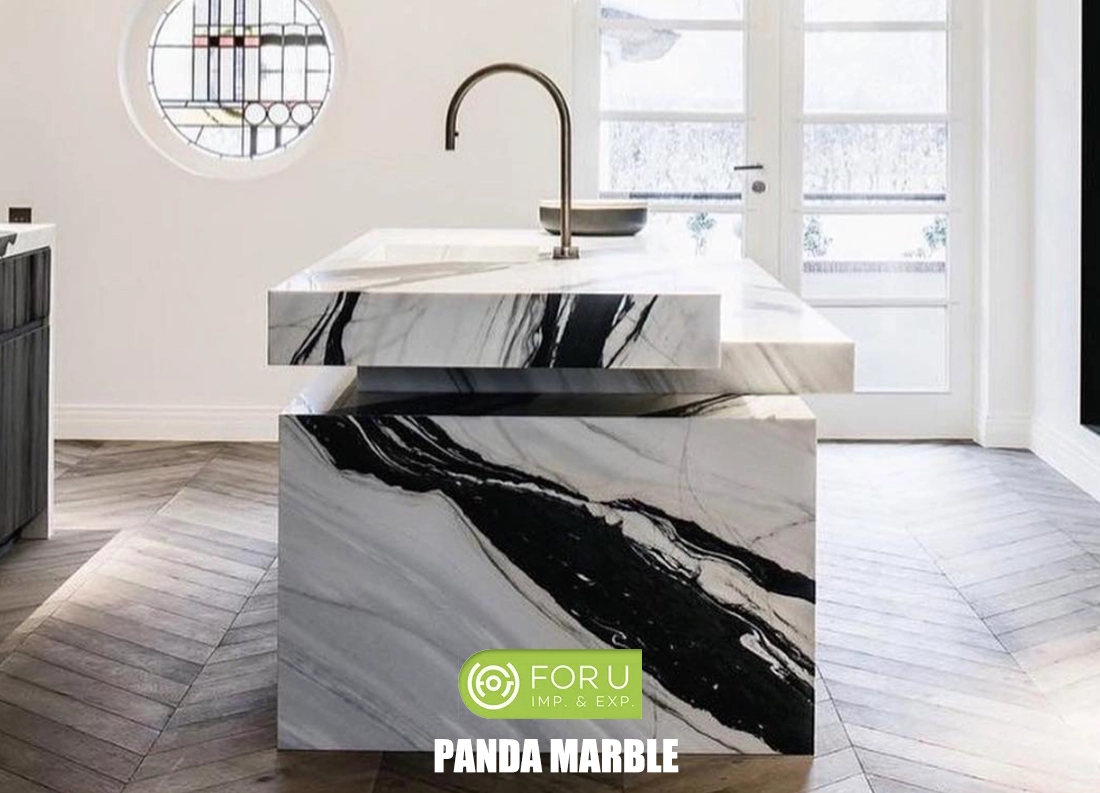Panda Marble Kitchen Island Countertops