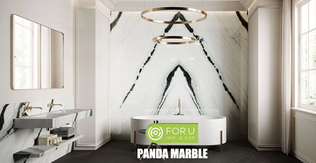 Panda White Marble Tiles in Bathroom