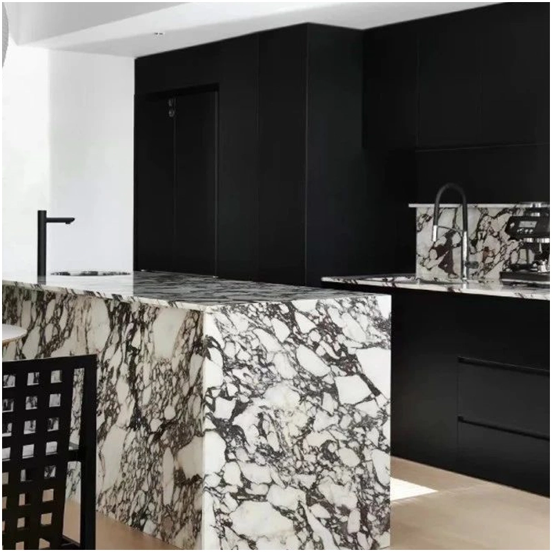 Arabescato Marble Kitchen Island Countertops For Villas Projects FOR U STONE