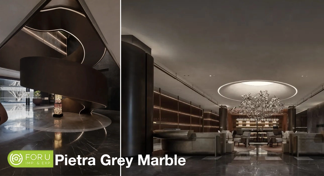 Pietra Grey Marble Hotel Lobby Project-FOR U STONE