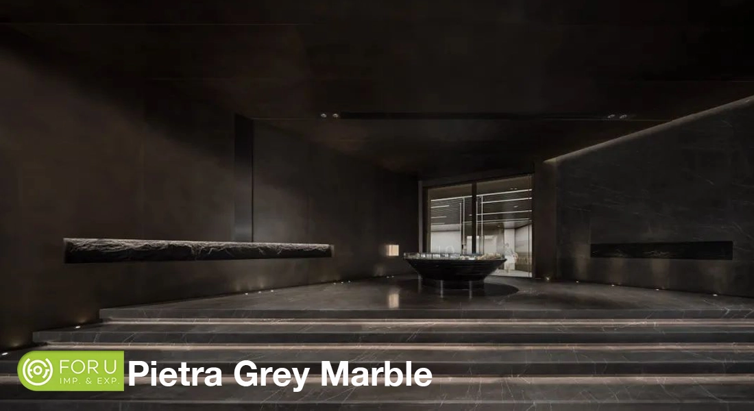 Pietra Grey Marble Flooring Tiles Project