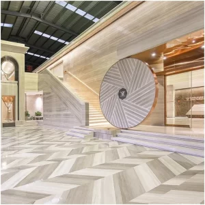 The Unique Interior desings with White Wooden Marble