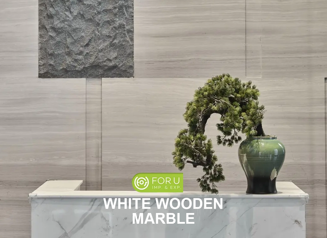 Wooden White Marble Feature Wall Projects in Office Buildings