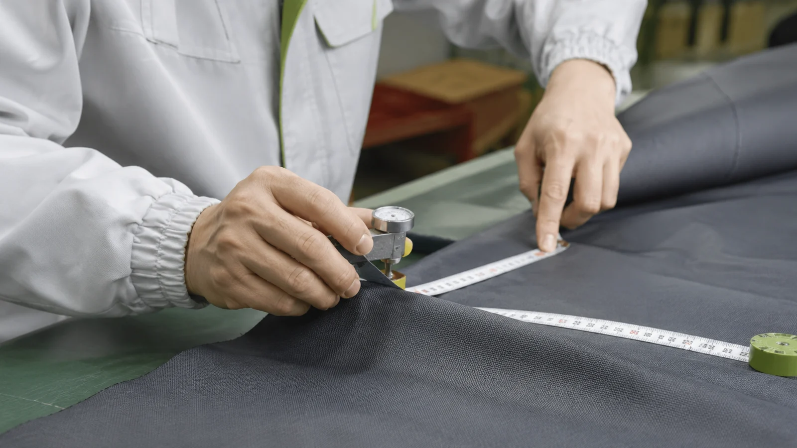 Rainwear fabric inspection and quality control process