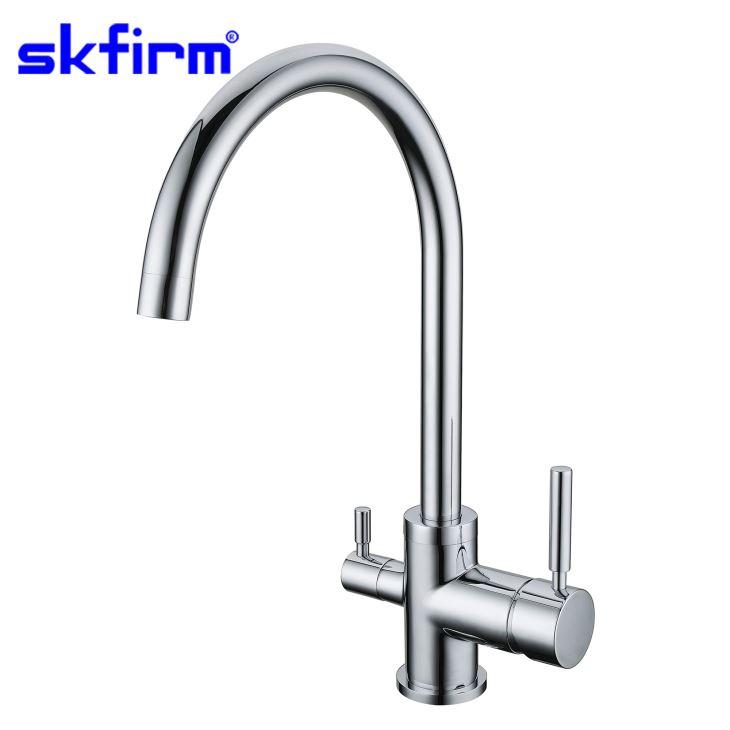 What are the benefits of using a three way faucet in my kitchen?
