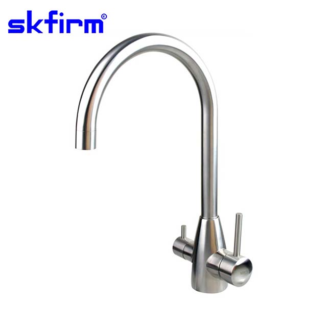 What are the benefits of installing a three way faucet in my kitchen?