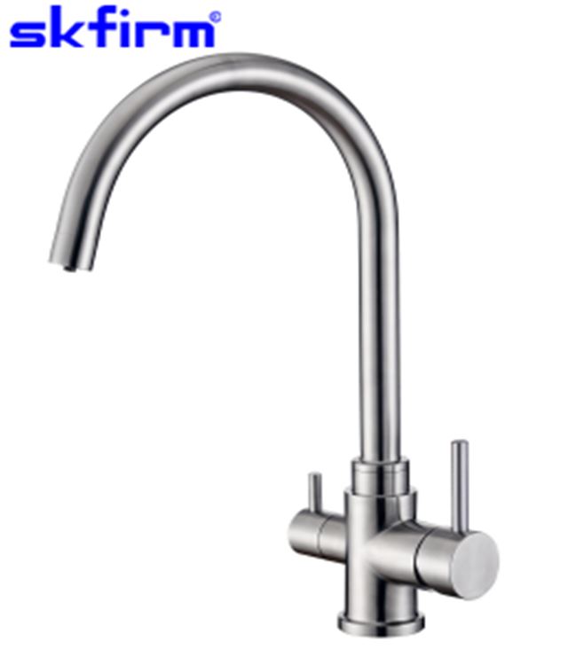 Thrre Way Faucet Filtered Water Tap In Stainless Steel