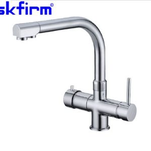 Luxury Brass Dual Handle 5 Way Faucet Sparkling Water Tap Kitchen Sink Mixer Faucet
