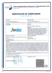 Certificado JWELL-25