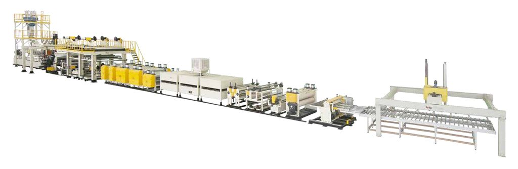 Γραμμή διέλασης πλαστικού πάνελ αλουμινίου υψηλής ταχύτητας