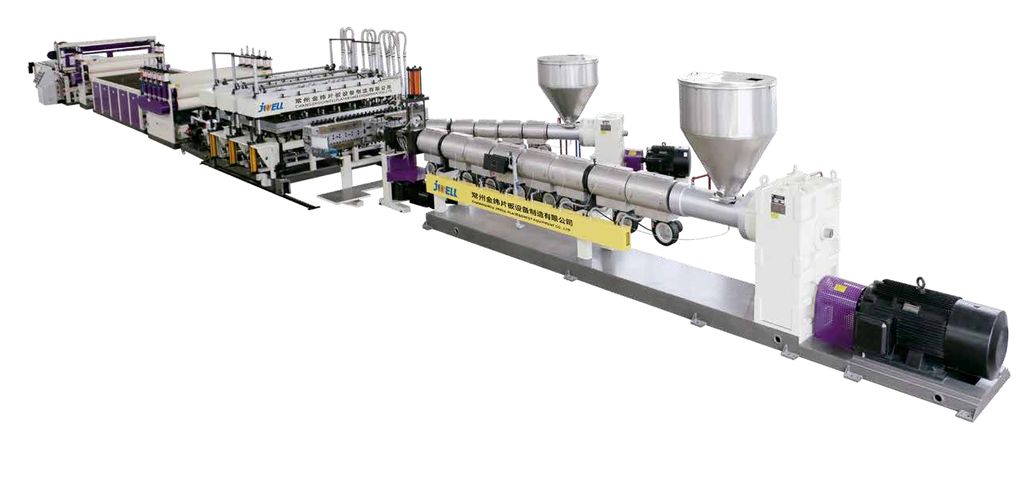 PP Hollow Building Formwork Dual Out Extrusion Line