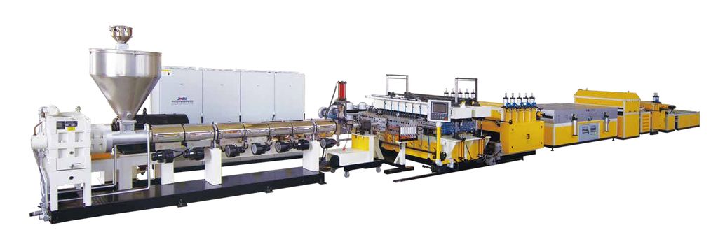 PP-PE Plastic Hollow Cross Section Plate Extrusion Line