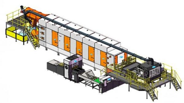 Baki telur - jalur produksi cetakan