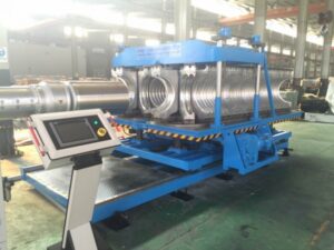 خط اکستروژن لوله های راه راه PE PP PVC دو جداره