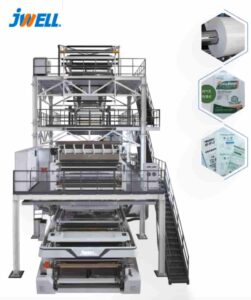 What is the difference between blow molding and blown film extrusion? 2 Blown film extrusion line
