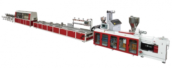 PVC profile extrusion line