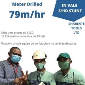 New record high in Vale's operations of Shareate 9-7/8" SGA635 tricone bit